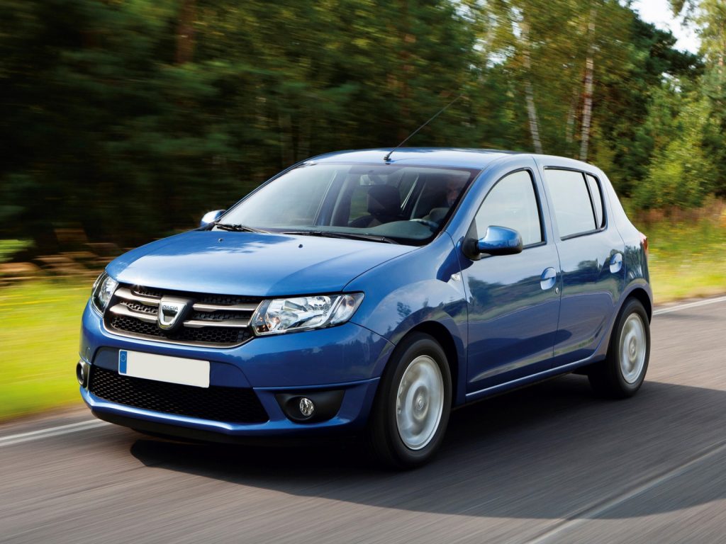 Modrá Dacia Sandero